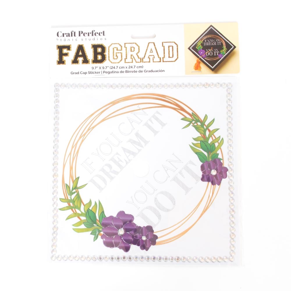 Craft Embellishments, Art & School, Craft Perfect, Grad Cap Decor, Dream It, Sticker, 962182